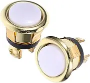 Vintage Round Doorbell Switch by Lighted Door Bell Button Replacement Wall Mount Door Bell Chime Button Heavy Duty Metal 2 Pack