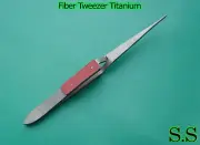 12 TWEEZER FIBER GRIP SELF LOCKING TITANIUM