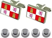 [Select Gifts] Shirt Dress Studs Castilla-Leon Flag Cufflinks