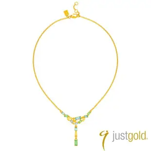 【Just Gold 鎮金店】瑰麗瑩雪純金系列-黃金項鍊