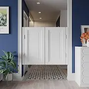 Solid Wood Thick Square Cafe Saloon Door, Balcony/Terrace/Wine Cellar Folio Door, Elegant House Decoration Doors, Two-Way Café Swing Door
