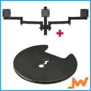 Atdec AWMS-3-13714 Triple Monitor Arm Grommet Clamp - Black