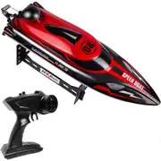 RC Boat Toy 20+ MPH Remote Control Boat 2.4GHz High Fast Speed Racing for Pools Lakes Summer Water Sports Rechargeable Low Battery Alarm