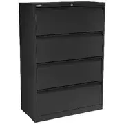Steelco 4 Drawer Lateral Cabinet Graphite Ripple