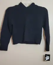 NWT Art Class Girls Black Soft Cropped Long Sleeve Sweater Size Small 6/6X