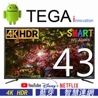 在飛比找蝦皮商城優惠-全新 TEGA 43吋 4K 智慧連網液晶電視顯示器 (SM