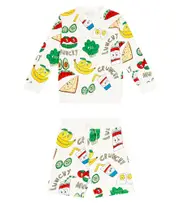 [Stella McCartney Kids] Stella McCartney Kids Printed cotton fleece tracksuit Y 3 white