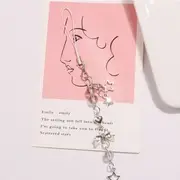 Bow Phone Strap / Keychain Q1488-2 - Phone Strap - Transparent & Silver - One Size