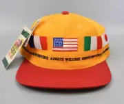 1996 Olympics Coca Cola World Flags The Game Vintage Snapback Cap Hat - NWT