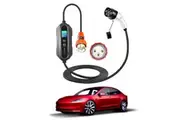 Type 2 Portable EV Charger 32 Amp 7KW 3 Pin 5 Meters for Tesla Model 3 Highland 2023-2025