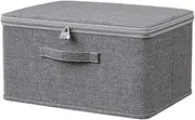 Locking Storage Box, Adult Discreet Lockable Toy Storage Box with Lock, Clothes Toys Organiser with Zipper Lid, Gray Cubes Baskets Closet Clothes Organizer Containers