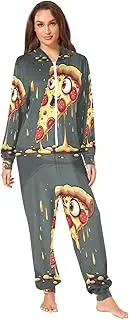 [Joisal] Scary Scarecrow Dark Mens One Piece Pajamas Soft Onesies for Men for Winter, Autumn Small