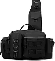Fishing Bags, Lightweight Multifunctional Fishing Backpack, Outdoor Sling Shoulder Tackle Bag Gear Storage, (14.57x8.27x5.12 inches), Ideal for Camping Adventures