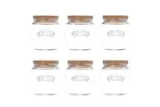 Kilner Universal Storage Jar with Acacia Lid 850ml Set of 6