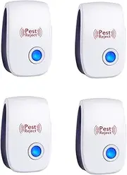 TownWarehouse Ultrasonic Pest Repeller, 4 Pack Plug in Electronic Pest Repeller, Mouse and Rat Repeller, Pest Control Insect and Spider Repellent Mice Repellent