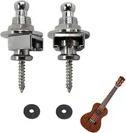 Naisfei Pack of 2 Guitar Strap Locks, Guitar Strap Lock Knobs, Locks for Guitar Straps, Security Locks Guitar, for Acoustic, Electric, Bass Guitar