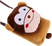 [Generic] Cute Monkey Toy Bag for Boys and Girls Lightweight Boys and Girls Crossbody Bag Adjustable Strap Purse for Toddlers Adorable Design Easy to Clean
