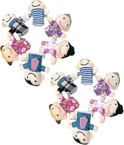 SOPOTUTU 2Sets Cloth Finger Puppets Family Members Educational Hand Puppets for Early Learning for Kindergarten Interactive Role Play for Home and School
