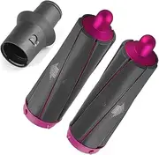 1 Pair 1.6in Short Curling Barrels with Adapter for Dyson Hair Dryer Curling Attachment, Left & Right Volume and Shape Curling Hair Tool for Medium-length Hair Short Hair