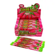 Zombie Chews Straps Sour Strawberry Chewy Candy 28g X 60 Units