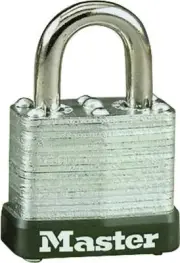 NEW MASTER LOCK 105D LAMINATED STEEL KEYED PADLOCK 3/16" X 1/2" 6402689