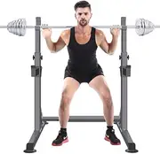 Home Gym Fitness Gym Equipment Adjustable Squat Rack with Dip Bars