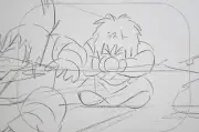 Original Yajirobe Dragon Ball Z Cel Frieza Anime Production Layout Check Copy