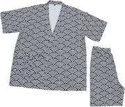 GOOHOCHY 1Set Japanese Kimono Short for Spa Home Breathable Massage Clothing for Clients Unisex Design for Sauna Beauty Shops and Relaxation