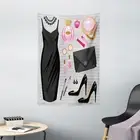 Heels and Dresses Tapestry Dress and Bag Print Wall Hanging Decor