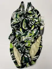 Speedo Women's Lycra Swimsuit One Piece Swimwear Super ProBack 8/34 Green New