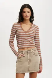 [Cotton On Women] Cotton On Women - Original Denim Mini Skirt - Brown stonewash 4 BROWN STONEWASH