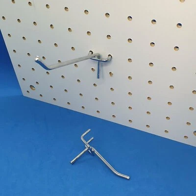 Metal Pegboard and Slatwall Single Prong Merchandising Hook Pack of 100