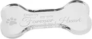 EXHUMKY Garden Memorial Plaque for Dogs Shaped Commemorative Marker with Custom Message Durable Outdoor Decor for Pet Remembrance and Bereavement Your Garden