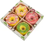 Ipetboom 4 Pack Doughnut Shape Bath Spa Salt Balls for Relaxing Bath Experience Random Style
