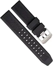 [g24] 23mm Black Silicone Rubber Watch Band Strap fits Luminox watches