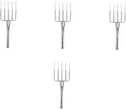 PartyKindom 4pcs Stainless Steel Garden Tool Set Bean Sprout Fork Shovel for Digging Transplanting Pot Plant Trowel Camping Trowel