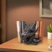 Dragon Statue Bookend Animal Sculpture Book Stopper for Bedroom Bar Shelves