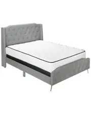 Monarch Specialties Queen Size Platform Bed Grey