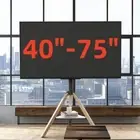 40-75" Heavy Duty TV Floor Stand Stablest Tripod Base TV Stand with Marble Shelf