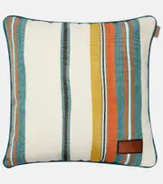 [Etro] Etro Striped cotton jacquard cushion One Size multicoloured