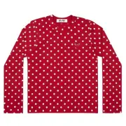 (ASK availability First)comme des garcons PLAY CDG POLKA DOT T-SHIRT new