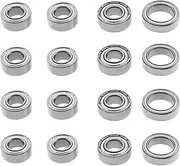 16pcs RC Chassis Ball Bearing 10x5x4mm 11x5x4mm 12x8x3.5mm Steel Ball Bearing Axle Set Compatible with TT-02 Chassis Ball Bearing Repair Kit