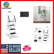 Multi-Purpose Folding Ladder - 38-Inch Height, 500 lbs Load, Safety Lock Feature