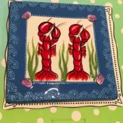 Cape Shore Jill Seale Lobster 6" x 6" Ceramic Trivet NIB