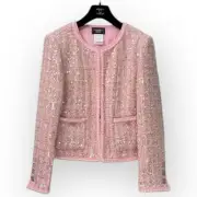 CHANEL PINK SEQUIN JACKET 42size