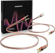 UCINNOVATE 13 AWG Banana Speaker Wire Cable, 2 Pack 3m HiFi Speaker Cable with Gold-Plated Banana Tip Plugs, Banana Plug Male to Male Audio Cable Speaker Cord Connector for Audiophile (3m / 9.8FT)