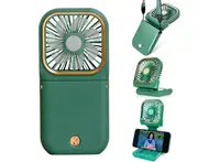 SSSuperA Personal Handheld Travel Fan with Power Bank - Convenient Portable Pho, Green