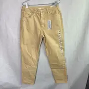 Old Navy Womens Beige OG Straight High-Rise Secret Slim Pocket Jeans Size 10
