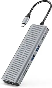 SUTOUG Docking Station Hub, Type C Hub with 4K HDMI, 2*USB3.0, 2*USB2.0, Type C PD Charging Port, SD/TF Card Reader for MacBook Pro/Air, Chromebook Pixel, Dell XPS 13/15