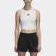 Adidas Crop Tank DH3163 女 短版上衣 無袖背心 國際版 經典 休閒 舒適 穿搭 愛迪達 白